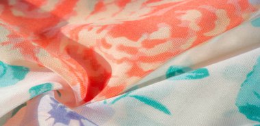 doku deseni pamuklu kumaş. Beyaz bir backgrou üzerinde çiçekler güller