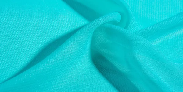 Textúra háttérmintázat kék selyem szövet. Ez a selyem organza — Stock Fotó