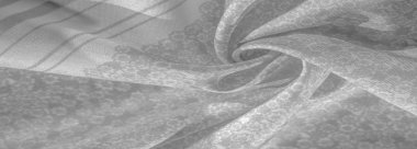 Doku deseni, beyaz arka plan üzerinde siyah gri ipek kumaş, f