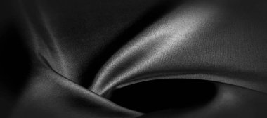 doku, arka plan, desen. Siyah ipek kumaş. Bu siyah ve