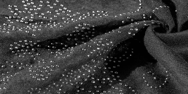 Textura, fundo, padrão, cartão postal, seda preta com gl colado — Fotografia de Stock