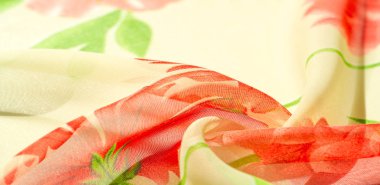 Doku arka plan, desen, duvar kağıdı. bej ipek kumaş, kırmızı r