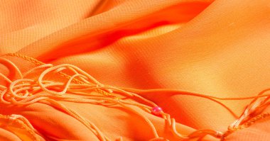 arka plan, desen, doku, Turuncu ipek kumaş parlak bir