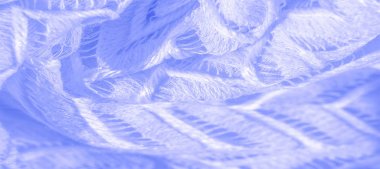 Doku, arka plan, desen, ipek kumaş mavi, katmanlı dantel tul