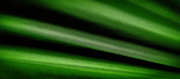 Tekstura, tło, wzór. zielony jedwab tkaniny panoramiczne zdjęcie. — Zdjęcie stockowe