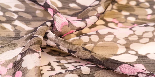 Design texturizado, tecido de seda, cachecol feminino, branco rosa vermelho-sobrancelha — Fotografia de Stock
