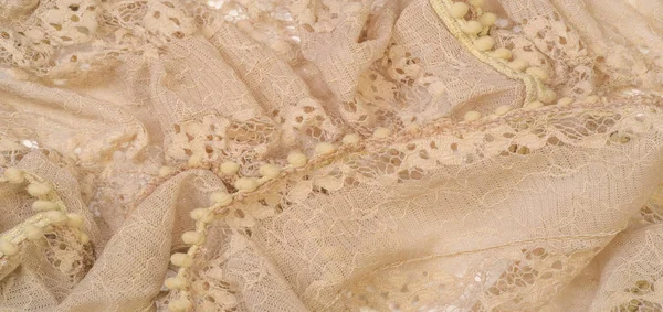 Textura, fondo, patrón, seda beige, femenino, corrugado N — Foto de Stock