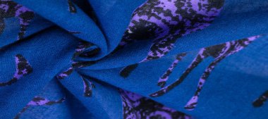 doku, arka plan, bir baskı ile mavi renk pamuklu kumaş