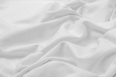 Doku arka plan deseni. Kumaş beyaz örülmüş. Bu st