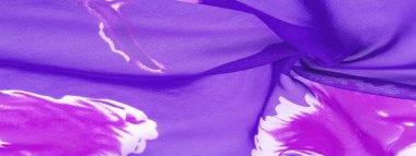 Doku, arka plan, kırmızı çiçek baskılı mavi ipek kumaş. Y