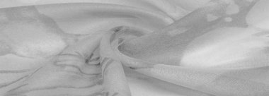 Doku, arka plan, büyük desenli ince yarı saydam ipek.