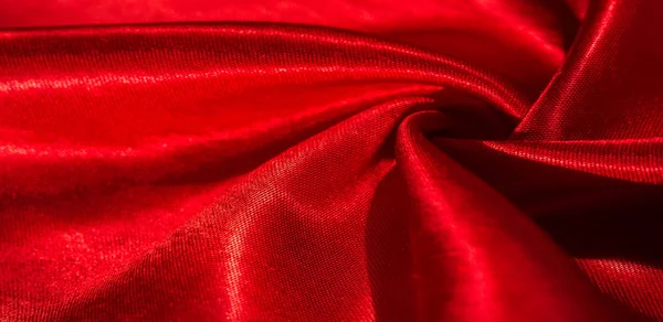 Textura, fondo, patrón, tela de seda de color rojo. Este ado — Foto de Stock