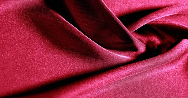 Achtergrond, patroon, textuur, behang, rode zijde stof. Voeg een — Stockfoto