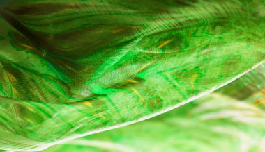 Arka plan dokusu, desen. Yeşilimsi zümrüt gölgesinden ipek.