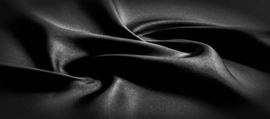 doku, arka plan, desen. Siyah ipek kumaş. Bu siyah ve