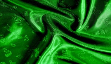 Doku, arka plan, desen Yeşil ipek şifon kumaş bir pa ile