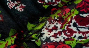 Doku arka plan, gül boyalı col ile koyu mavi ipek kumaş