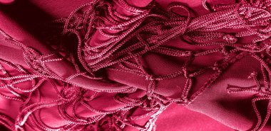 İpek kumaş Arka plan dokusu. Bu doğal kırmızı bir atkı., 