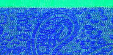 Doku arka planı, desen. mavi brokar kumaş. Organza brocad