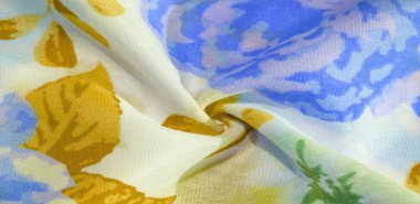 doku deseni pamuklu kumaş. Beyaz bir backgrou üzerinde çiçekler güller