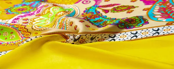 Textur, Hintergrund, Paisley Seidenstoff, indische Themen verzieren T — Stockfoto