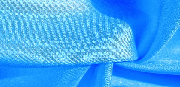 Texture, background, pattern, silk fabric in blue. This silk is — Stock Photo, Image