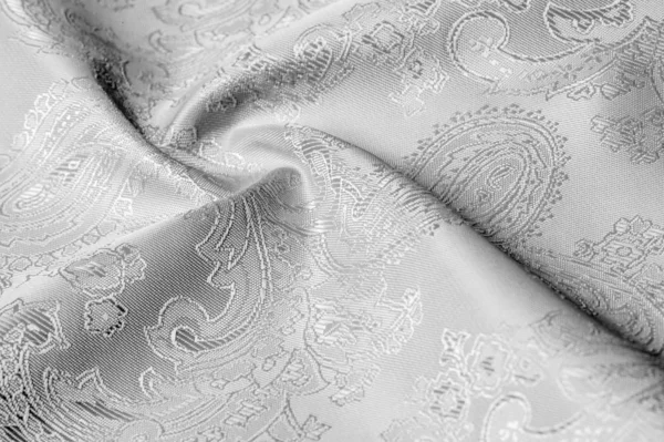 Шелковая ткань Черно-белый цвет Роскошный мягкий — стоковое фото