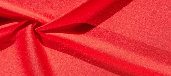 Textura, fundo, tecido de seda xale feminino vermelho conveniente para — Fotografia de Stock
