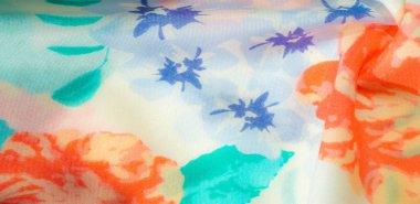 doku deseni pamuklu kumaş. Beyaz bir backgrou üzerinde çiçekler güller