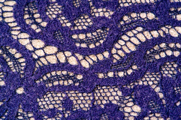 Textura de fundo. Modelo. Tecido de lã quente coberto com rendas — Fotografia de Stock