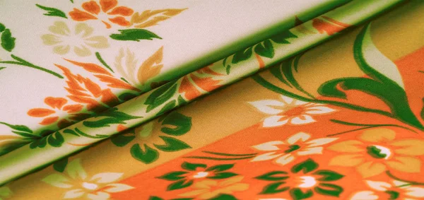Textúra, háttér, mintázat, finom selyem virágos nyomtatási E — Stock Fotó