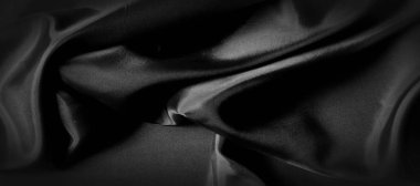 doku, arka plan, desen. Siyah ipek kumaş. Bu siyah ve