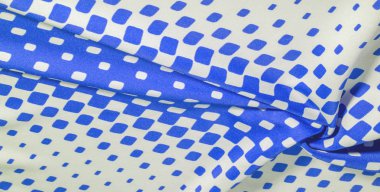 doku arka plan deseni. mavi s bir desen ile ipek kumaş