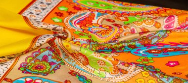 Doku, arka plan, paisley ipek kumaş, Hint temalar süslü t