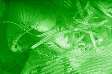 Doku, arka plan, desen. yeşil tül. Daha ağır w ile ince