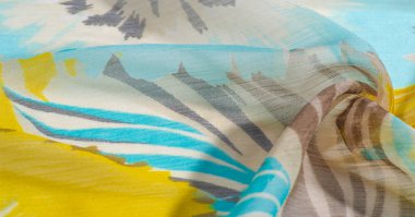 doku arka plan deseni. Renkli dantel ile ipek kumaş. Yello