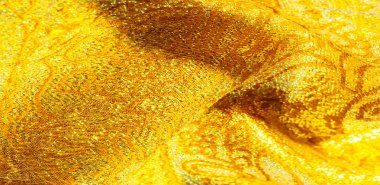 Doku arka planı, desen. kumaş; sarı altın brokar. Organz