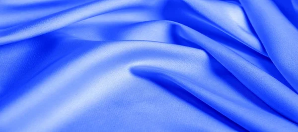 Textura de fondo, patrón. tela de seda azul. Este peso ligero — Foto de Stock