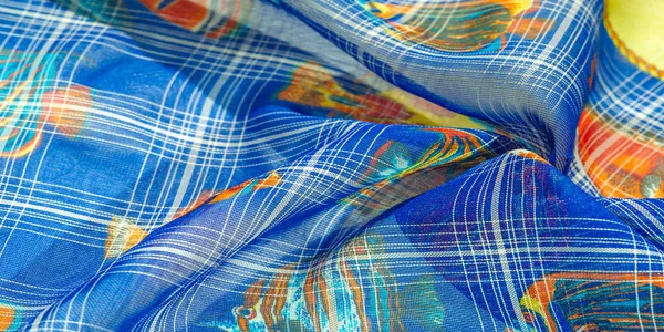 Textur, Hintergrund, Muster, Kollektion, marinefarbene Seide fabr — Stockfoto