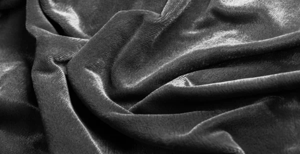 Foto. Texture, sfondo. Tessuto grigio velluto,. Panne pisolino aggiungere — Foto Stock