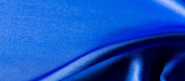 Textura, Tela de seda azul, Hecho solo para el estado de ánimo que introd — Foto de Stock