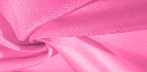 Texture, background, pattern, pink silk fabric. This silk is inc — Stock Photo, Image