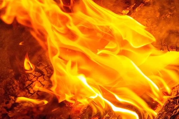 Fire in its most common form can lead to a fire that can cause p — Stock Photo, Image