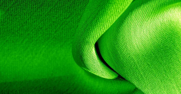 Background, pattern, texture, wallpaper, green silk fabric. It h — Stock Photo, Image