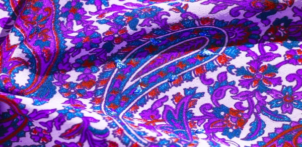 Textura de fondo, patrón, tela paisley de algodón. Diseñado por — Foto de Stock