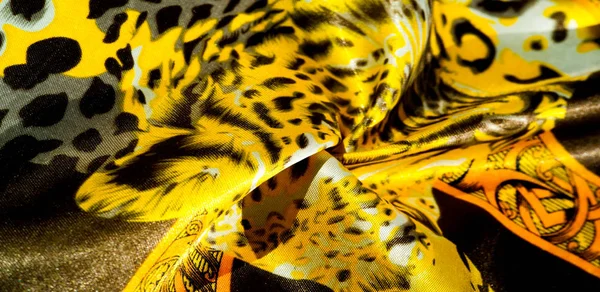 Texture, motif, fond. tissu de soie léopard. Sérigraphie — Photo