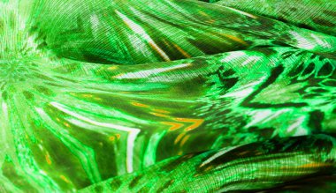 Arka plan dokusu, desen. Yeşilimsi zümrüt gölgesinden ipek.