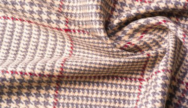 Arka plan dokusu, desen. Kumaş kalın, bir kafesiçinde sıcak