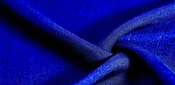 Textura, fondo, patrón, color azul, tela. tela de algodón — Foto de Stock