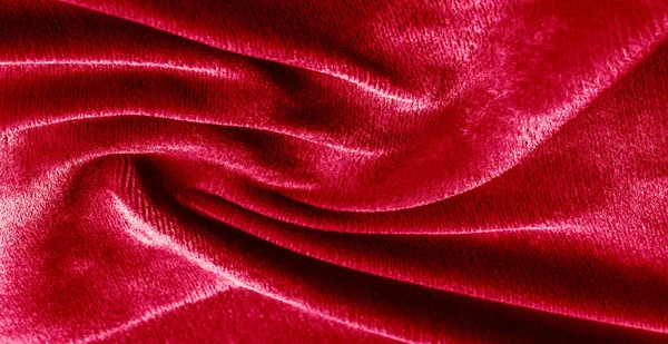 Pattern, texture, background, red velvet fabric, velvet style. P — Stock Photo, Image